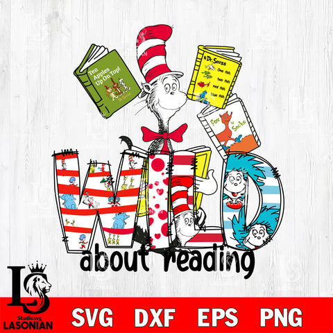 Wild adout reading svg, dr seuss svg eps dxf png file, Digital Download,Instant Download
