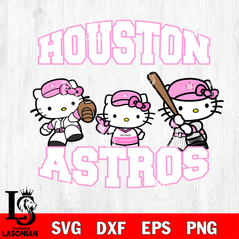 Houston Astros Hello Kitty H town  svg eps dxf png file, Digital Download , Instant Download
