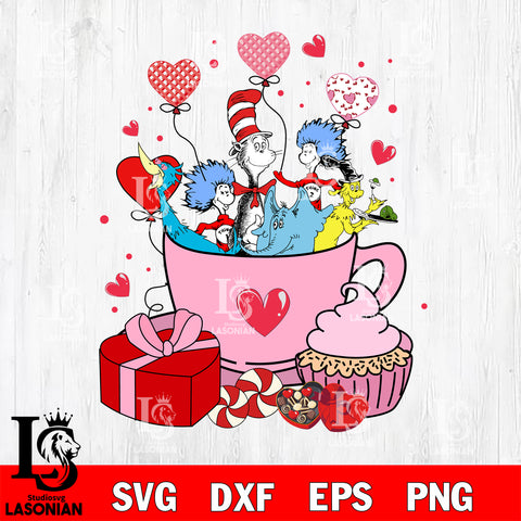 Dr seuss valentine svg eps dxf png file, digital download