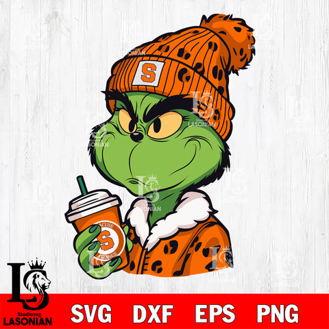 Boujee grinch SYRACUSE ORANGE svg eps dxf png file, Digital Download