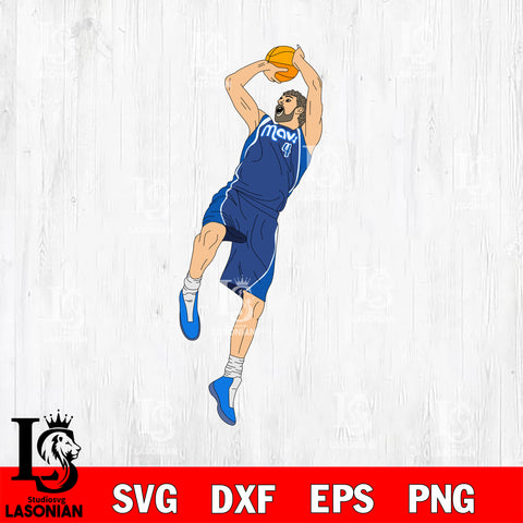 Dirk Nowitzki , Dallas Mavericks svg eps dxf png file, Digital Download, Instant Download