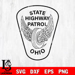Ohio State Highway Patrol badge svg eps png dxf file ,Logo Police black and white Digital Download, Instant Download