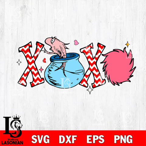 XoXo, Dr seuss Valentine svg , dxf, eps ,png file, digital download,Instant Download
