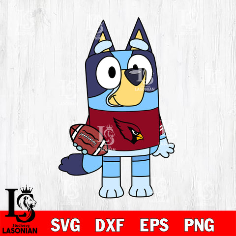 Bluey Arizona Cardinals svg eps dxf png file, Digital Download , Instant Download