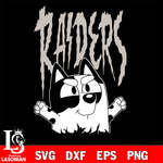 Bluey Las Vegas Raiders svg, muffin nfl svg eps dxf png file, Digital Download , Instant Download