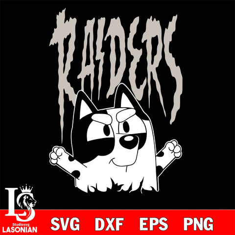 Bluey Las Vegas Raiders svg, muffin nfl svg eps dxf png file, Digital Download , Instant Download
