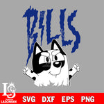 Bluey Buffalo Bills svg, muffin nfl svg eps dxf png file, Digital Download , Instant Download