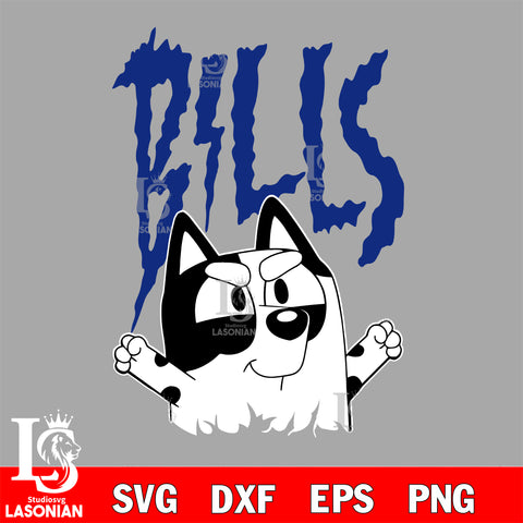 Bluey Buffalo Bills svg, muffin nfl svg eps dxf png file, Digital Download , Instant Download
