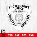 Prosecutors Office County of Middlesex badge, New Jersey police svg eps png dxf file ,Logo Police black and white Digital Download, Instant Download