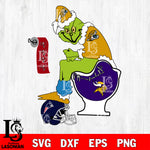Grinch Football Theme Toilet svg, NFL svg eps dxf png file, Digital Download , Instant Download