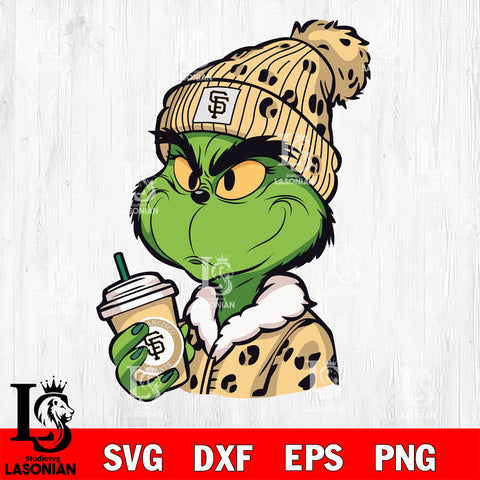 Boujee grinch San Francisco Giants svg eps dxf png file, Digital Download, Instant Download