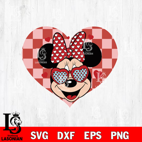 Mickey Valentine svg eps dxf png file, digital download