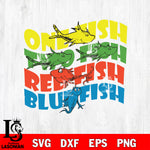 One fish, tow fish, red fish, blue fish svg, Dr seuss svg eps dxf png file, Digital Download,Instant Download