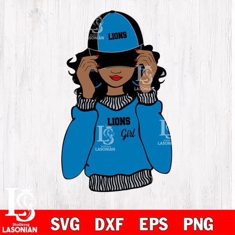 Detroit Lions girls svg eps dxf png file, digital download , Instant Download