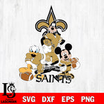 New Orleans Saints Mickey Mouse And Friends svg, NFL svg eps dxf png file, Digital Download , Instant Download