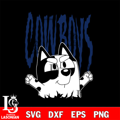 Bluey Dallas Cowboys svg, muffin nfl svg eps dxf png file, Digital Download , Instant Download
