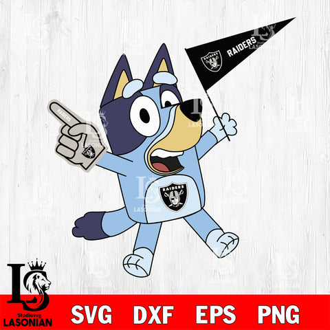 Las Vegas Raiders bluey svg eps dxf png file, Digital Download , Instant Download