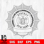 Corrections and community Supervision state of new york svg eps png dxf file ,Logo Police black and white Digital Download, Instant Download