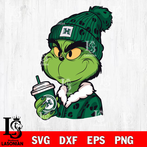 Boujee grinch HAWAI'I RAINBOW WARRIORS svg eps dxf png file, Digital Download