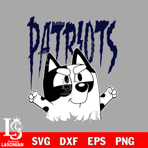 Bluey New England Patriots svg, muffin nfl svg eps dxf png file, Digital Download , Instant Download