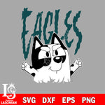 Bluey Philadelphia Eagles svg, muffin nfl svg eps dxf png file, Digital Download , Instant Download