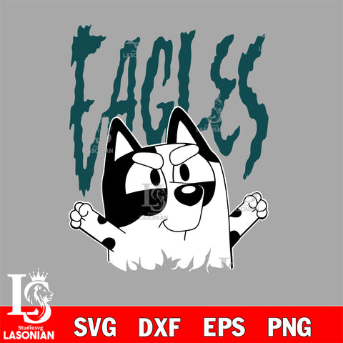 Bluey Philadelphia Eagles svg, muffin nfl svg eps dxf png file, Digital Download , Instant Download