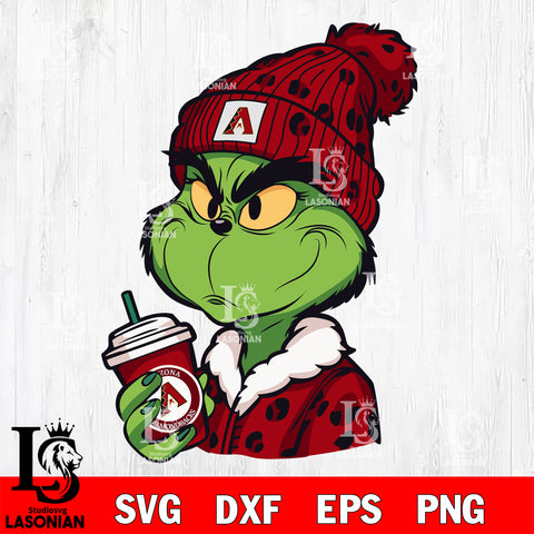 Boujee grinch Arizona Diamondbacks svg eps dxf png file, Digital Download, Instant Download