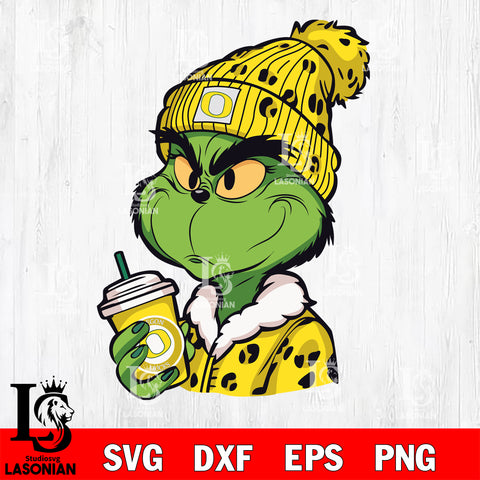 Boujee grinch OREGON DUCKS svg eps dxf png file, Digital Download