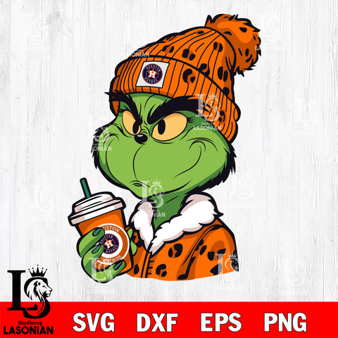 Boujee grinch Houston Astros svg eps dxf png file, Digital Download, Instant Download
