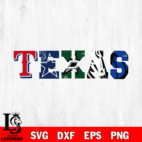 Texas Sports Teams svg eps dxf png file, Digital Download, Instant Download