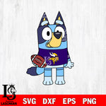 Bluey Minnesota Vikings svg eps dxf png file, Digital Download , Instant Download