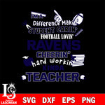 Baltimore Ravens NFL I'm A Difference Making Student Caring Football Loving Kinda Teacher SVG , NFL svg,eps,dxf,png file, digital download
