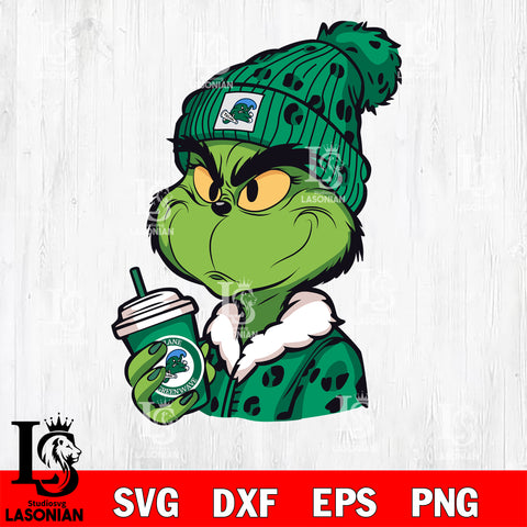 Boujee grinch TULANE GREEN WAVE svg eps dxf png file, Digital Download