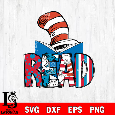 Read svg, Dr seuss svg eps dxf png file, Digital Download,Instant Download