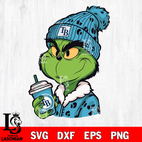 Boujee grinch Tampa Bay Rays svg eps dxf png file, Digital Download, Instant Download