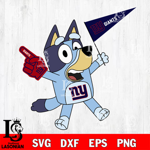 New York Giants bluey svg eps dxf png file, Digital Download , Instant Download