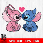 Stitch valentien svg eps dxf png file, Digital Download,Instant Download