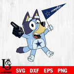 Dallas Cowboys bluey svg eps dxf png file, Digital Download , Instant Download