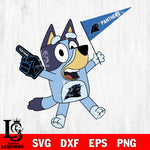 Carolina Panthers bluey svg eps dxf png file, Digital Download , Instant Download