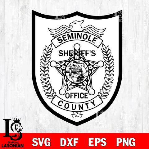 Seminole County Florida Sheriff's Office Patch svg eps png dxf file ,Logo Police black and white Digital Download, Instant Download
