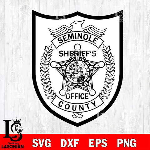 Seminole County Florida Sheriff's Office Patch svg eps png dxf file ,Logo Police black and white Digital Download, Instant Download
