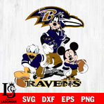Baltimore Ravens Mickey Mouse And Friends svg, NFL svg eps dxf png file, Digital Download , Instant Download