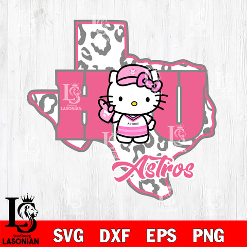 Houston Astros Hello Kittty Texans svg eps dxf png file, Digital Download , Instant Download