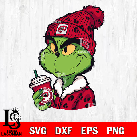 Boujee grinch WESTERN KENTUCKY HILLTOPPERS svg eps dxf png file, Digital Download