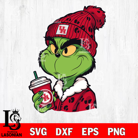 Boujee grinch HOUSTON COUGARS svg eps dxf png file, Digital Download