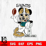 New Orleans Saints Mickey Mouse And Friends svg, NFL svg eps dxf png file, Digital Download , Instant Download