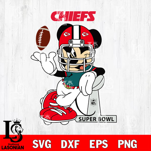 Kansas City Chiefs Mickey Mouse And Friends svg, NFL svg eps dxf png file, Digital Download , Instant Download