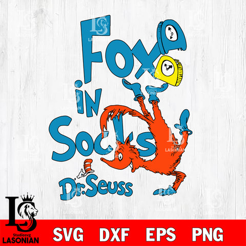Fox Socks Book svg , Cat Hat svg , Reading Across America Tee svg eps dxf png file, Digital Download,Instant Download
