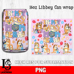 In My Bluey Mom Era glass, bluey bingo png file, Digital Download, Instant Download, 16oz libbey can wrap