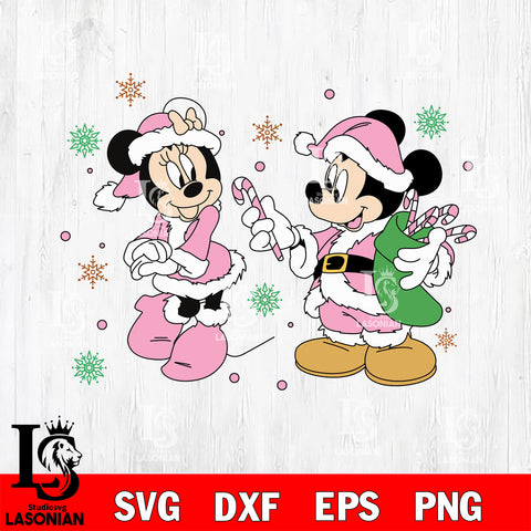pink micky and minnie SVG DXF EPS PNG FILE,Christmas SVG, Disney Digital Download,Instant Download, Silhouette